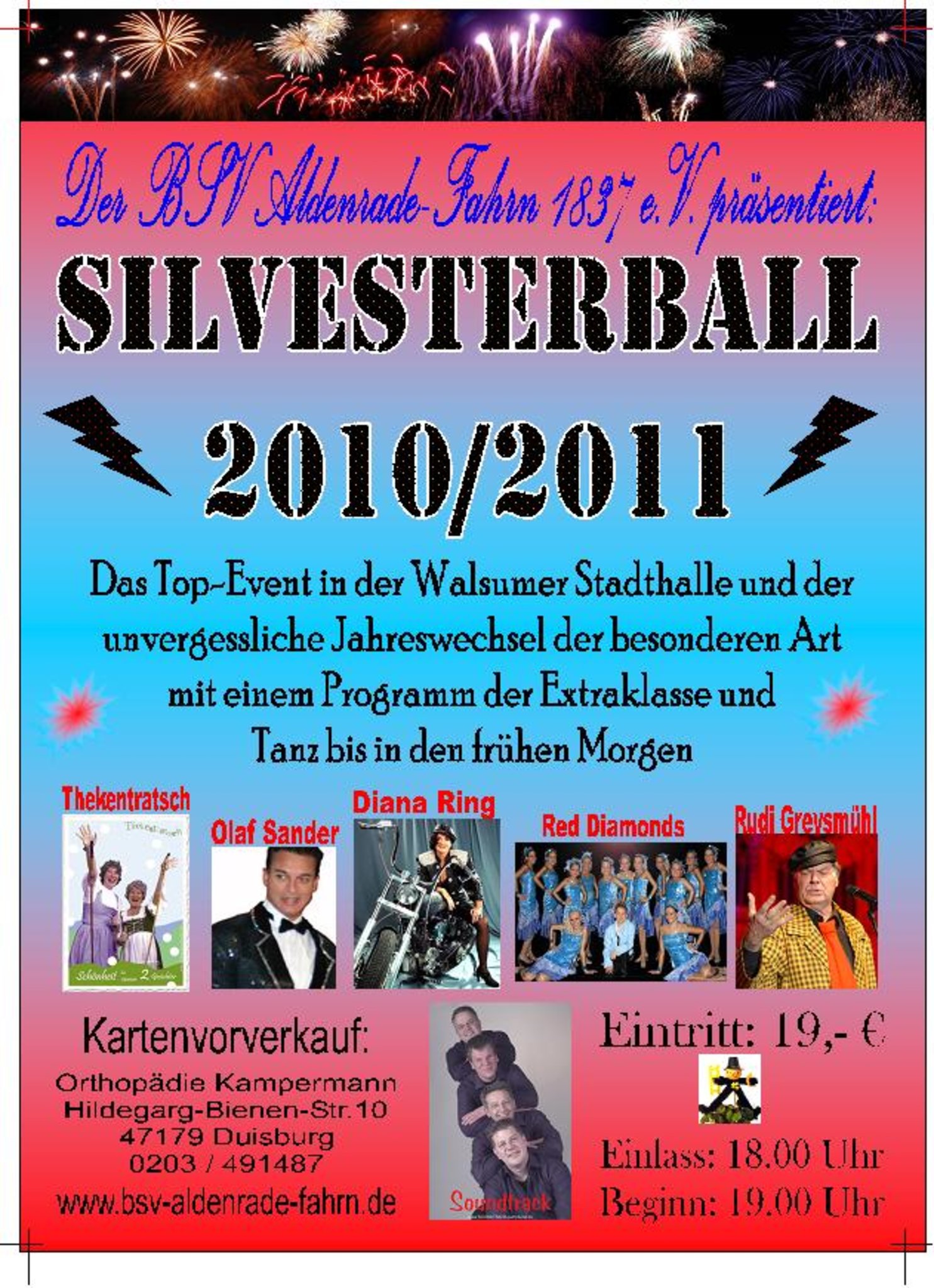 Gro er Silvesterball Des BSV Aldenrade Fahrn 1837 E V 