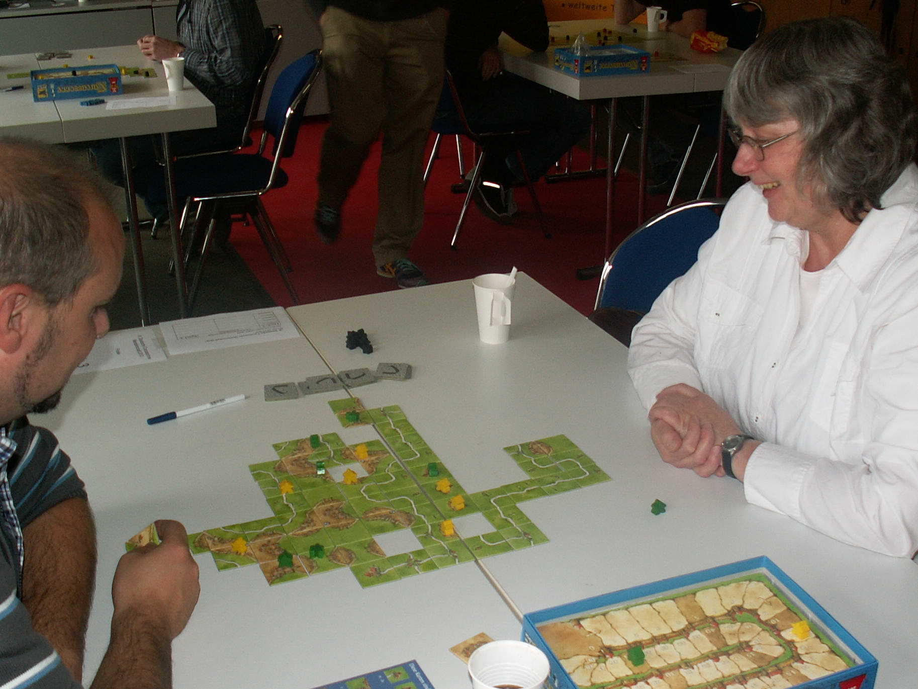 Vorrundenspiel für Gudrun Bradter-Scholl - auch oft in Hiesfeld zu Gast.