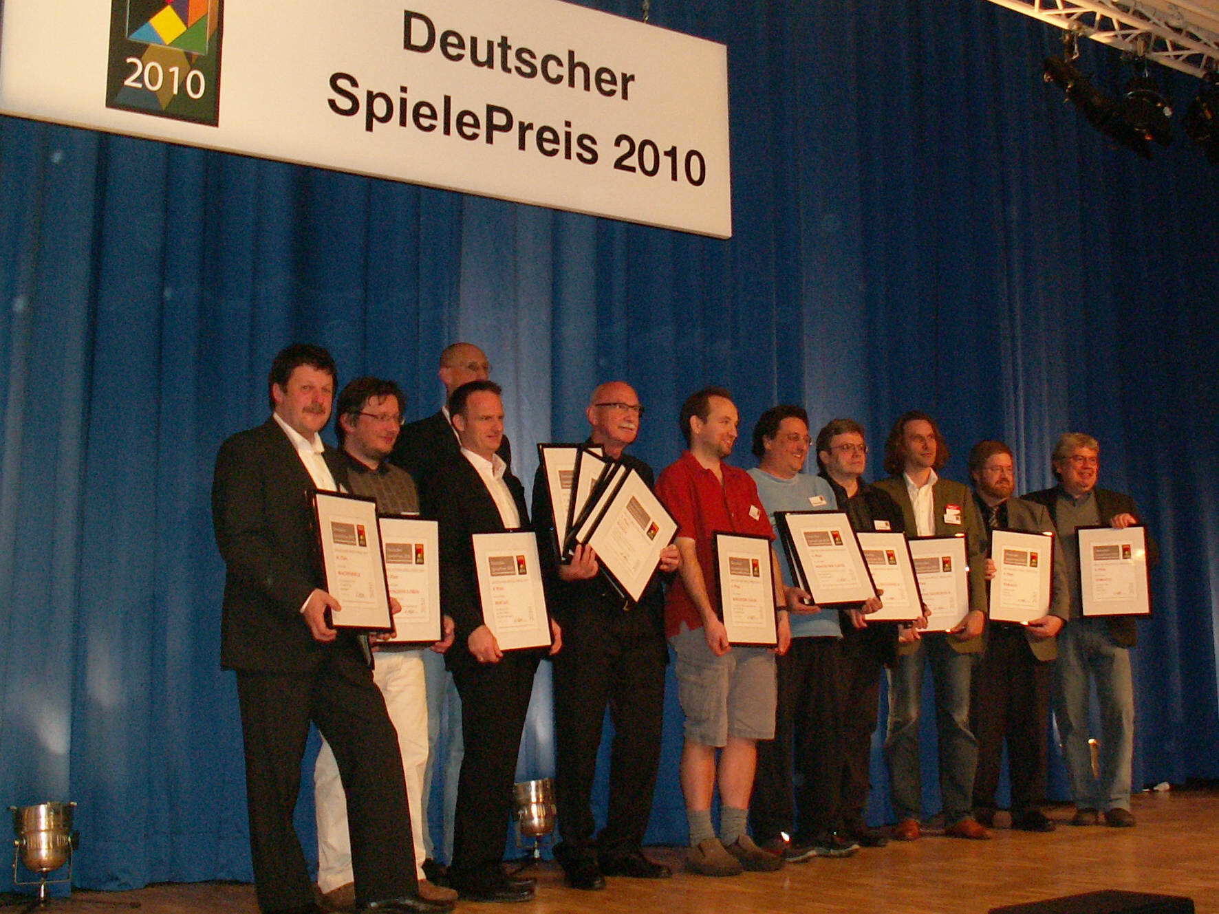 Die Preisträger Plätze 4 - 10 beim Deutschen Spiele Preis 2010