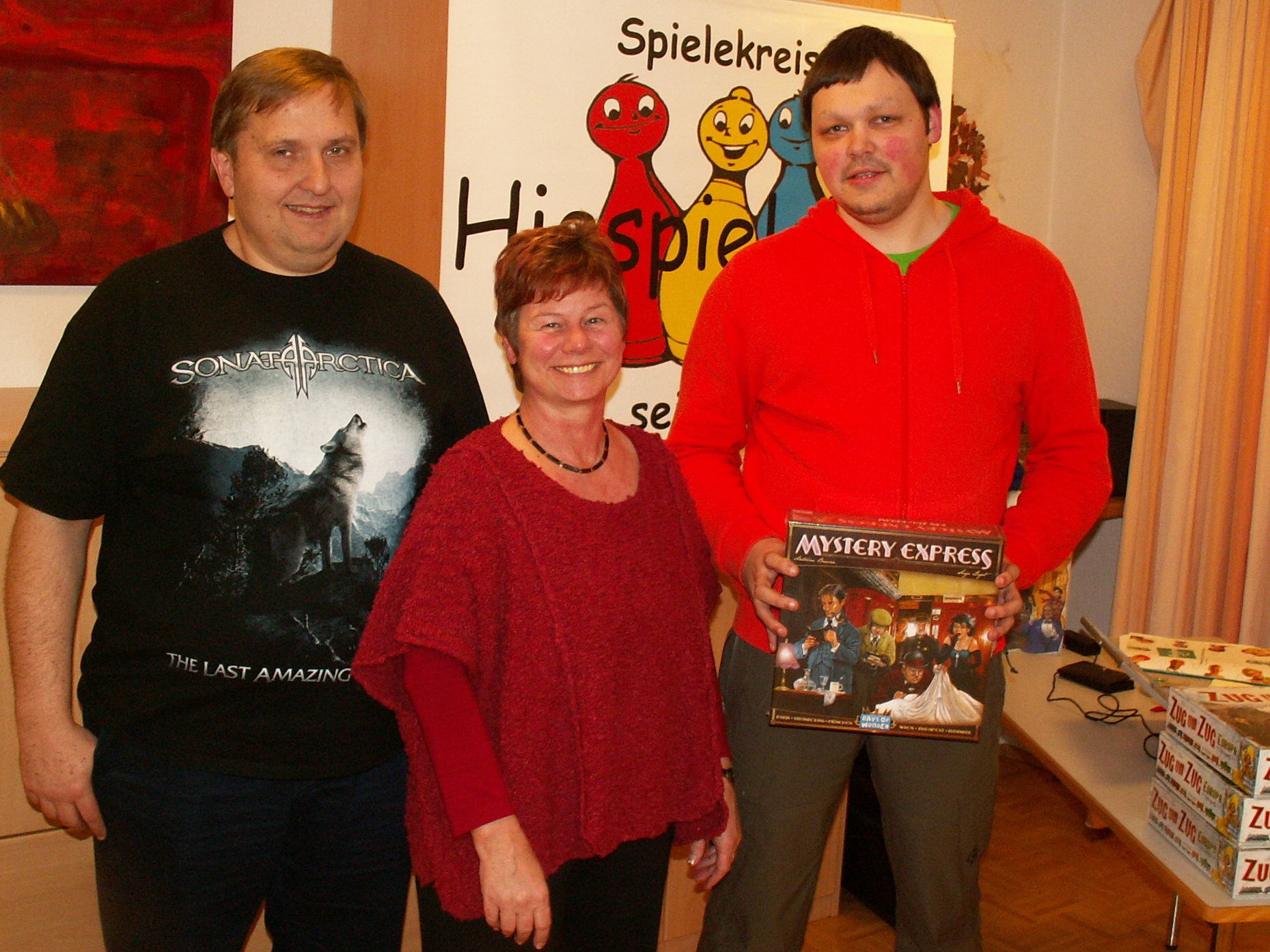 Die strahlenden Sieger - von rechts Dennis Kevin (Platz 1), Moni (Platz 2) und Hartmut (Platz 3).