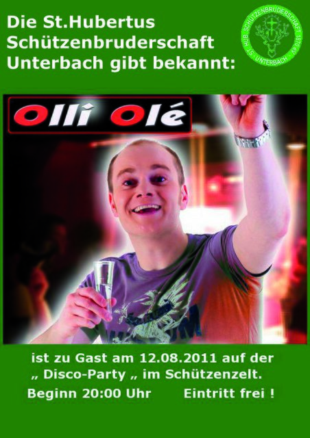 Stargast bei der Discoparty im Festzelt: der Musik-Entertainer Olli Olé.