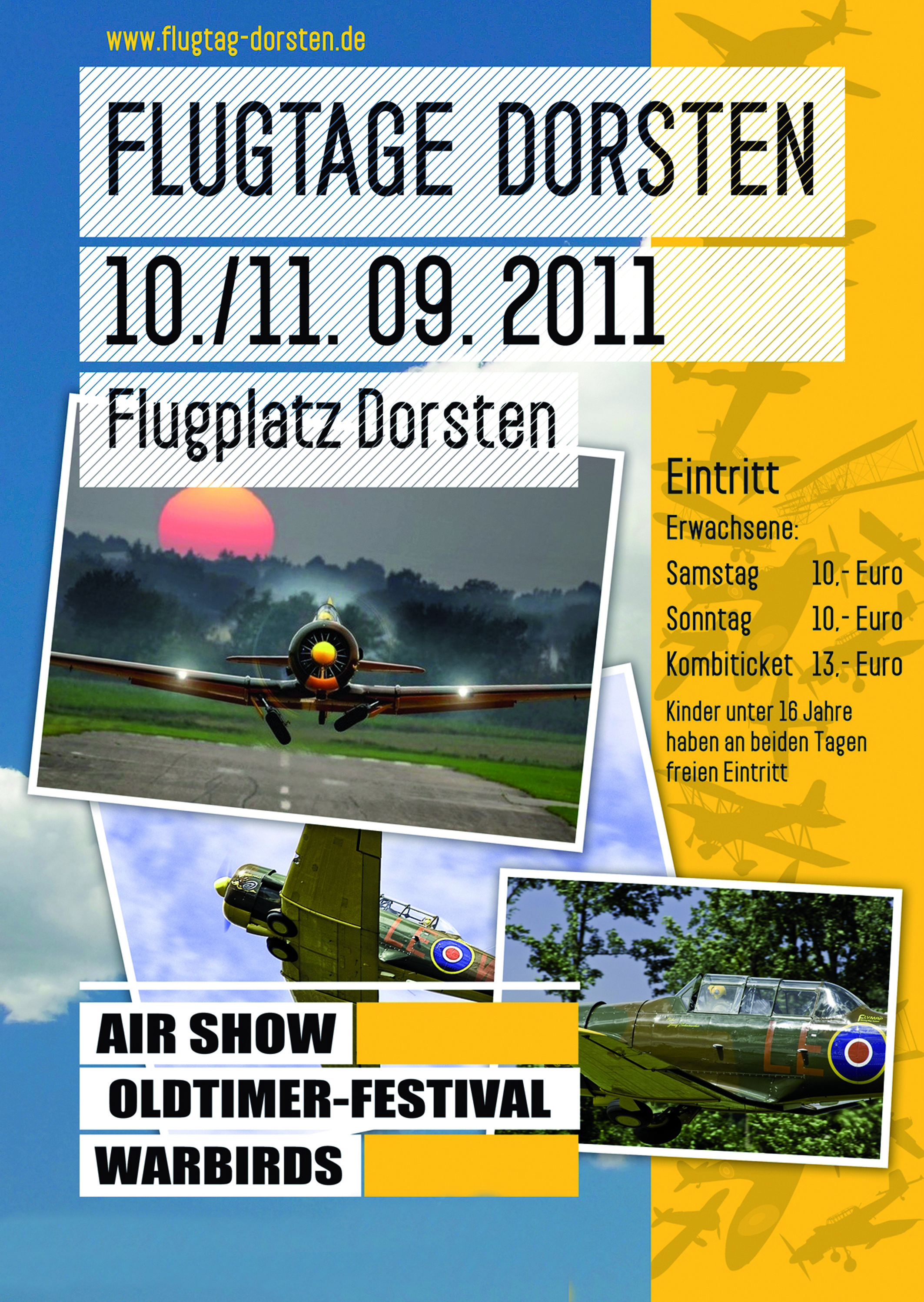 Das offizielle Plakat der Dorstener Flugtage 2011 wurde vom Designer Marc Kieczoc entworfen.