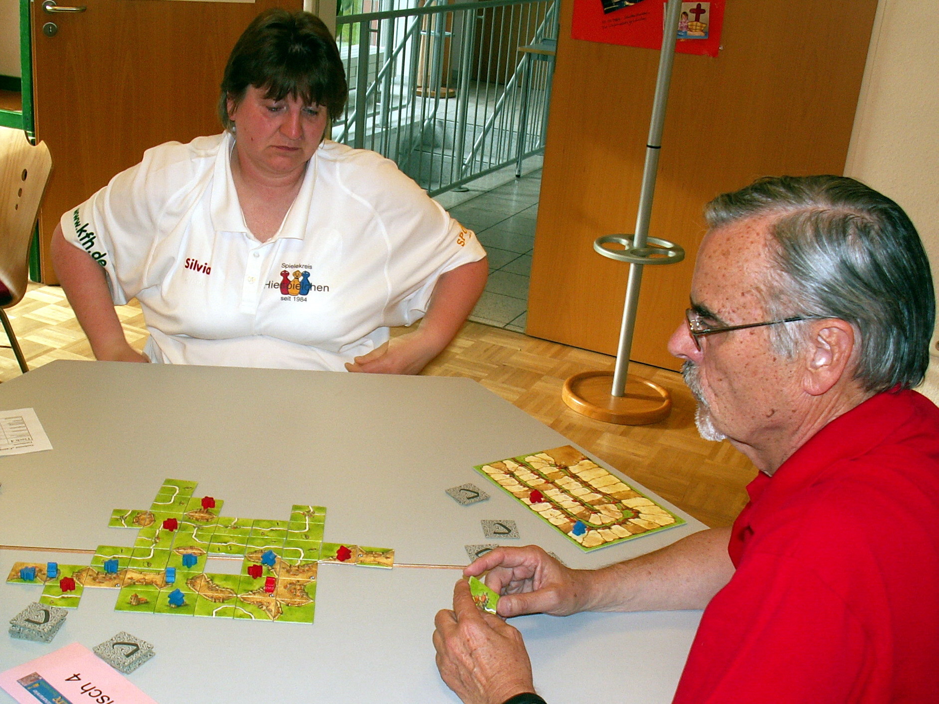Spiel um Platz 7 zwischen Silvia und Jochen.