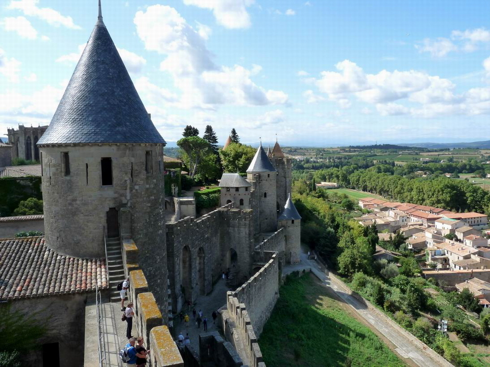 Auf der Burg in Carcassonne.
