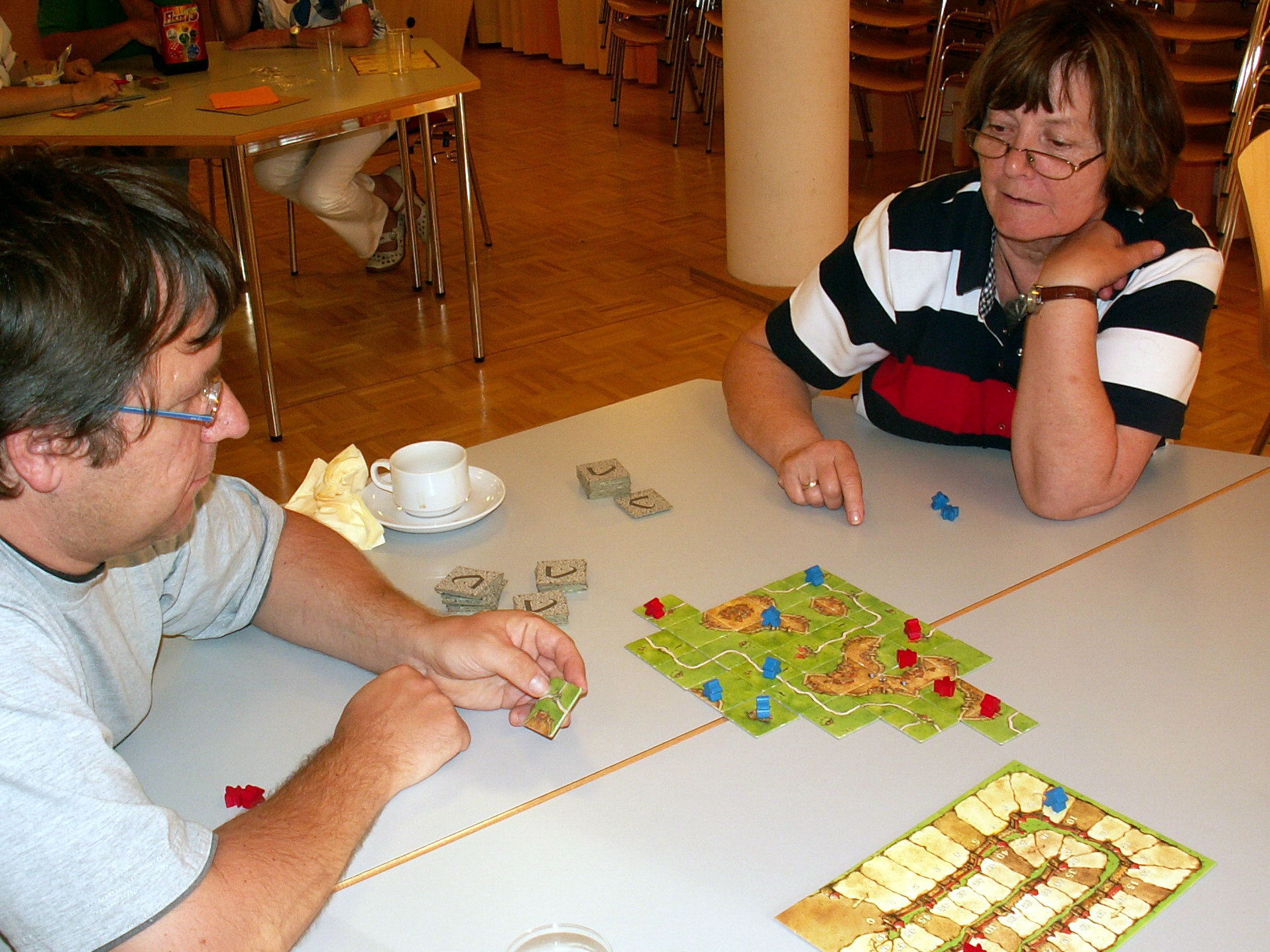 Die Partie um Platz 3 mit André und Renate.