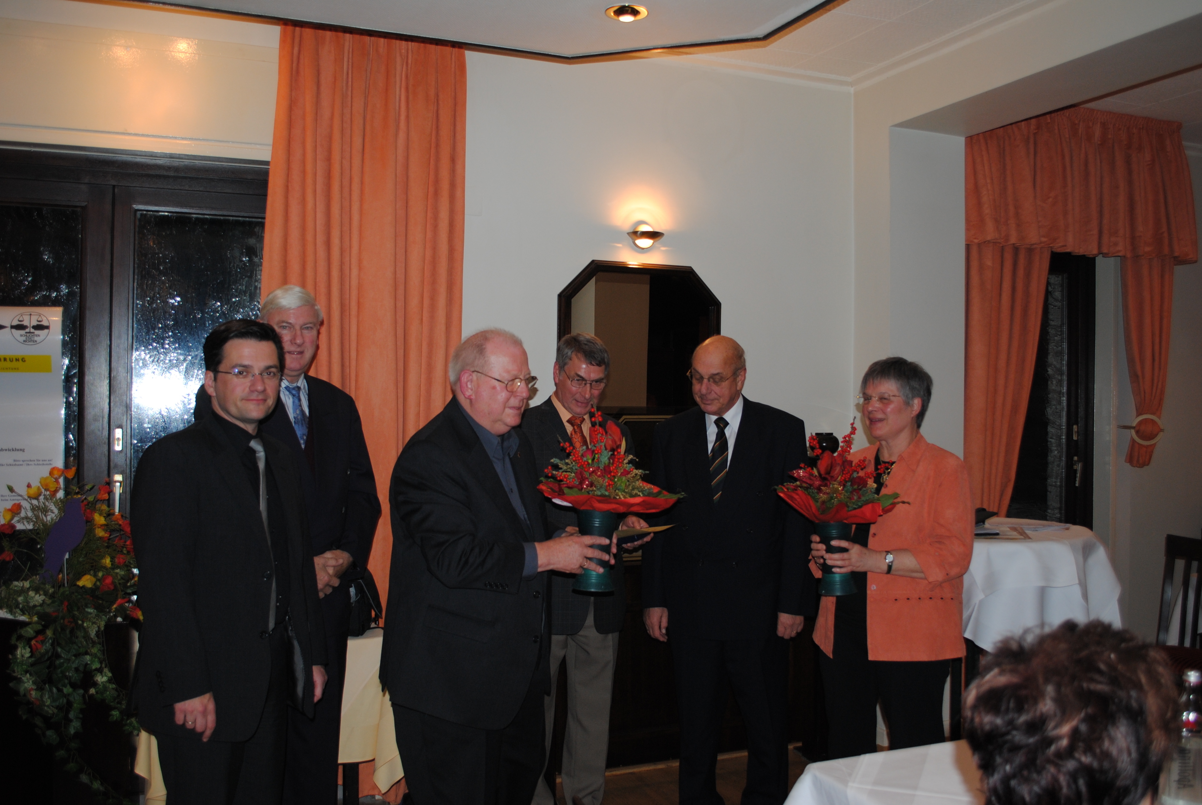 v. l. Thomas Kutschaty, Günter Seifert, Dieter Lange, Bernhard Kinne, Klaus Anschütz, Helma Kinne