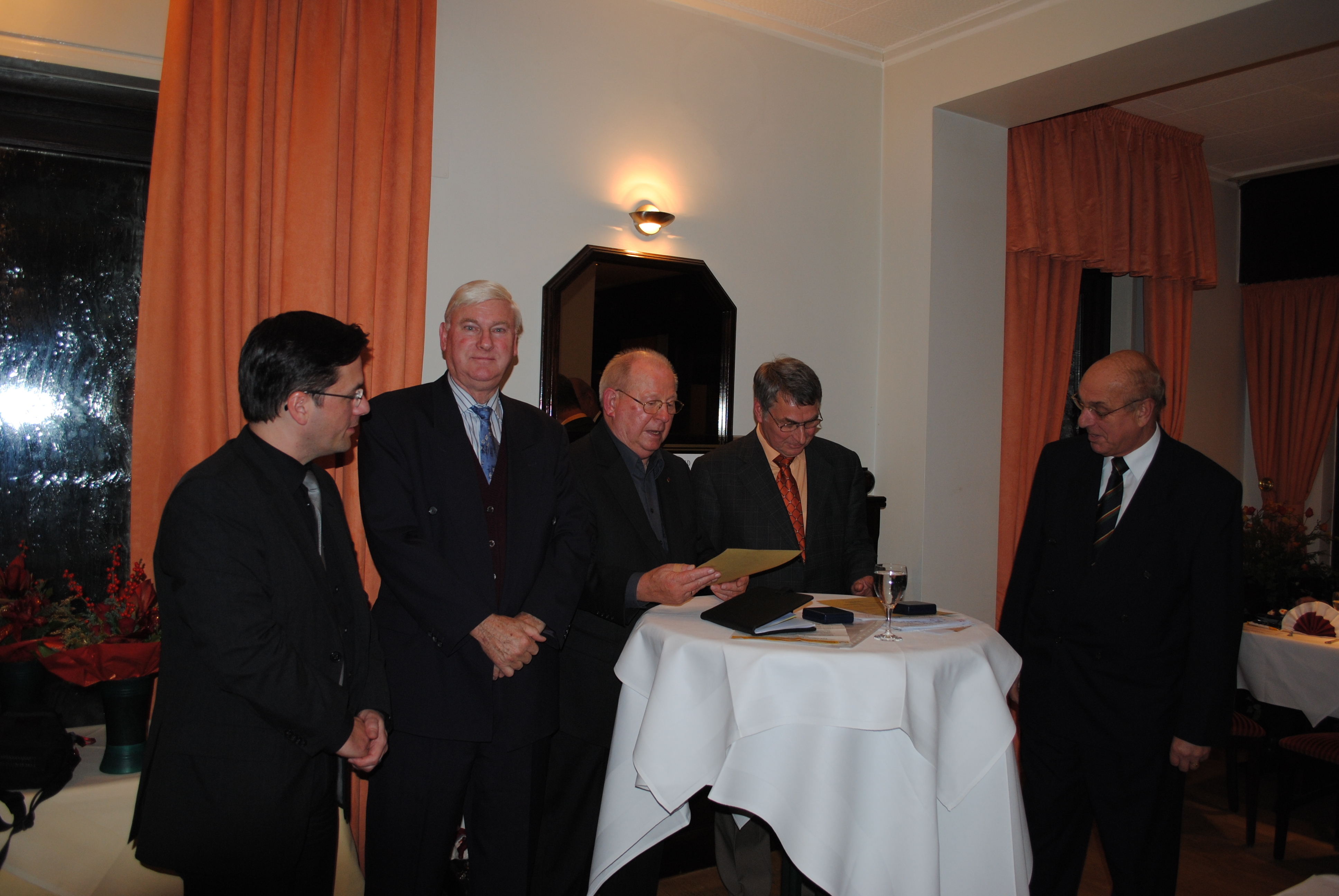 v. l. Thomas Kutschaty, Günter Seifert, Dieter Lange, Bernhard Kinne, Klaus Anschütz