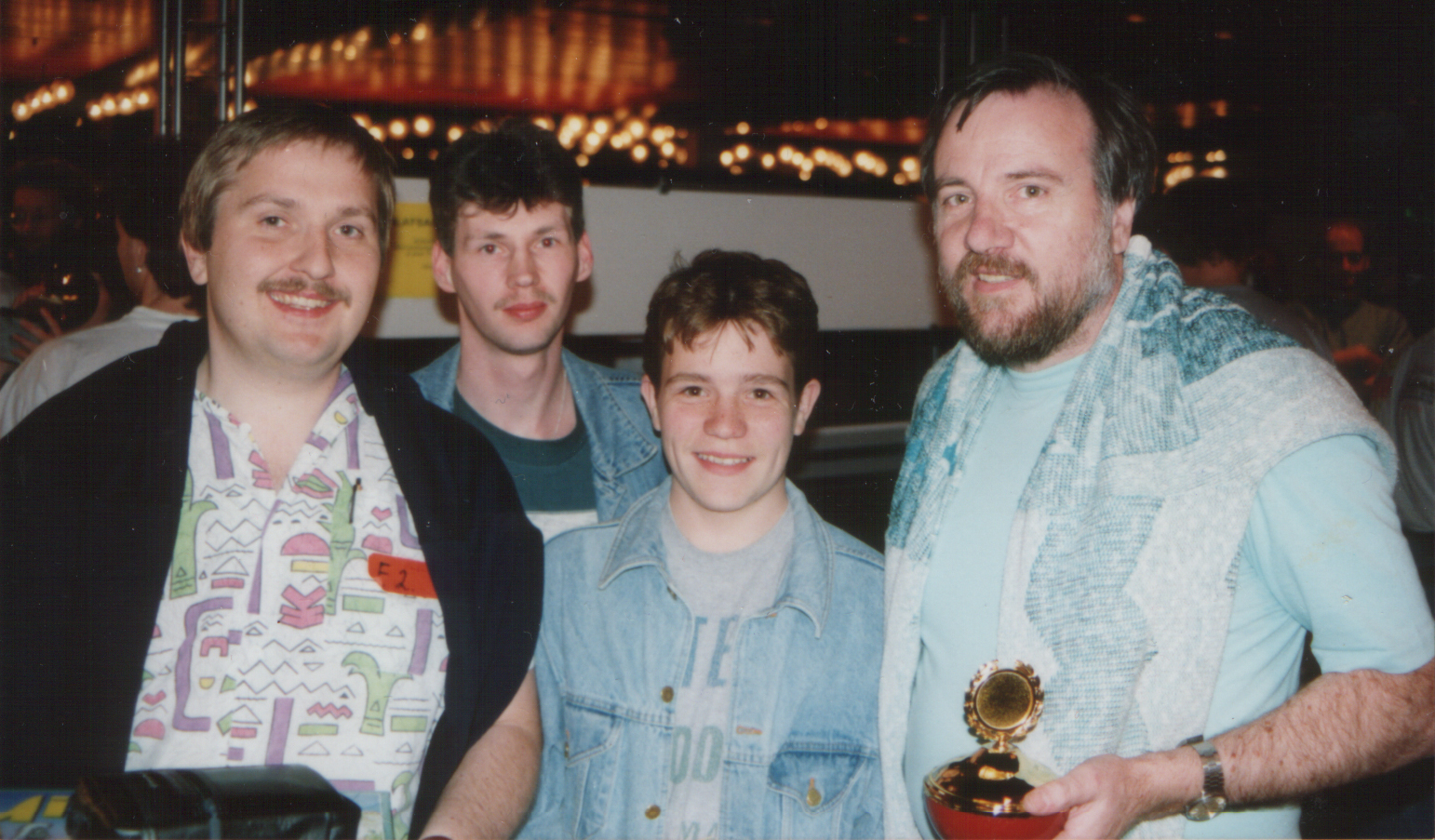 Der Vizemeister von 1993 auf der Intergame 1993 auf Platz 3 - von links Hartmut Thordsen, Raimund Dreier, Martin Winkel, Friedel Hoffmann
