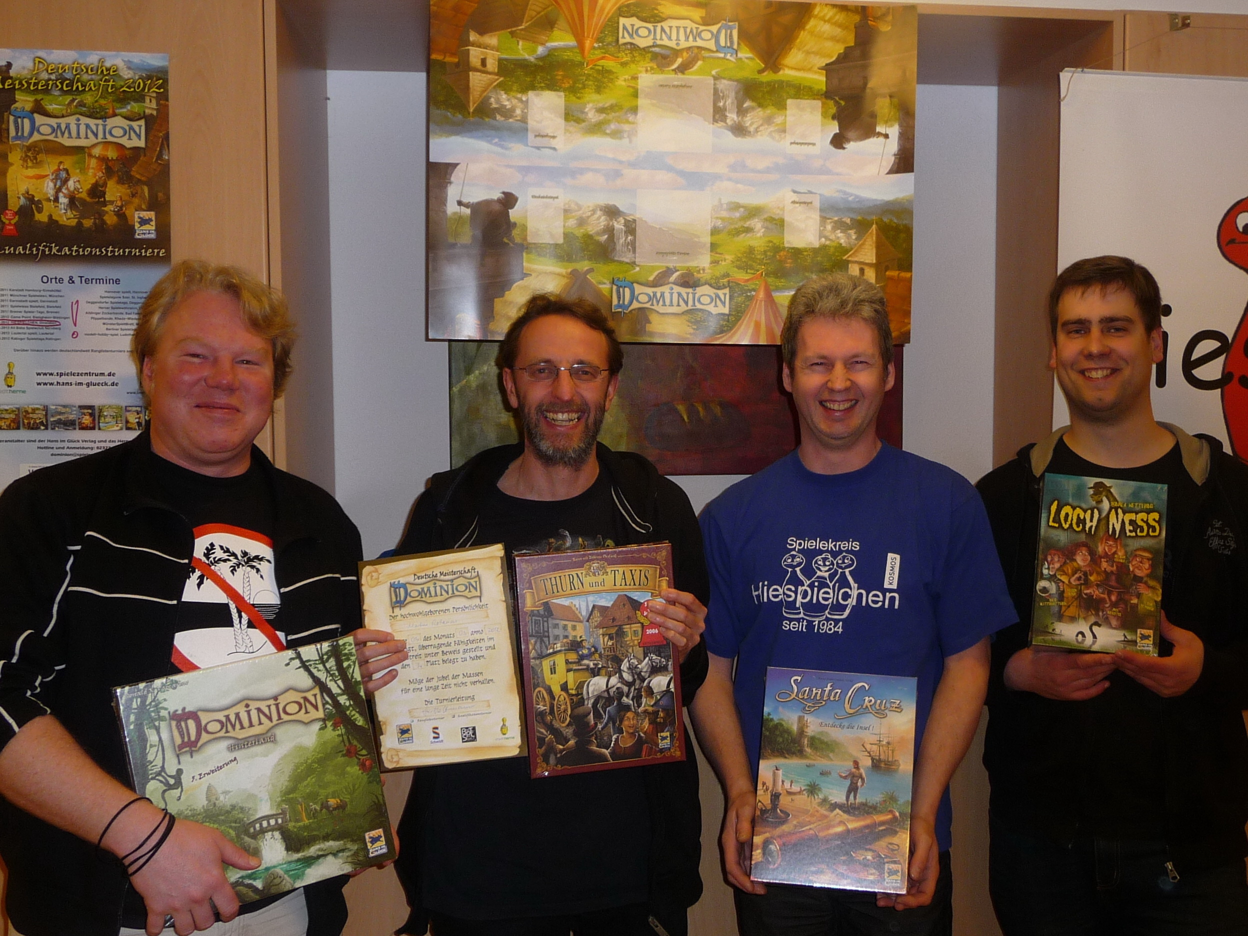Zum Abschluss noch einmal die vier Siger mit ihren Spielepreisen.