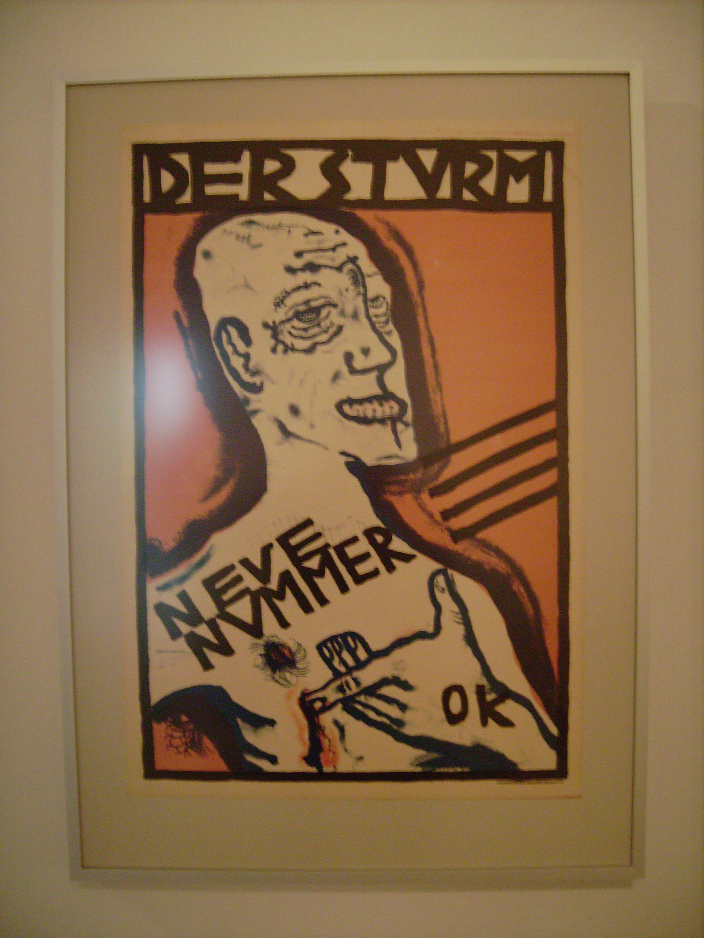 Oskar Kokoschka, Selbstbildnis, Plakat "Der Sturm", 1911