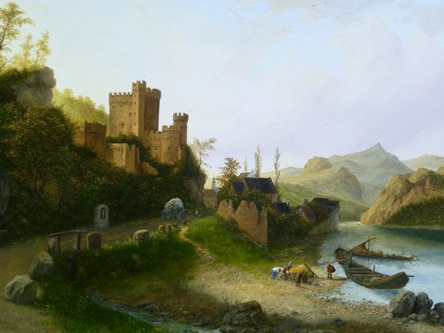 Burg am Fluß