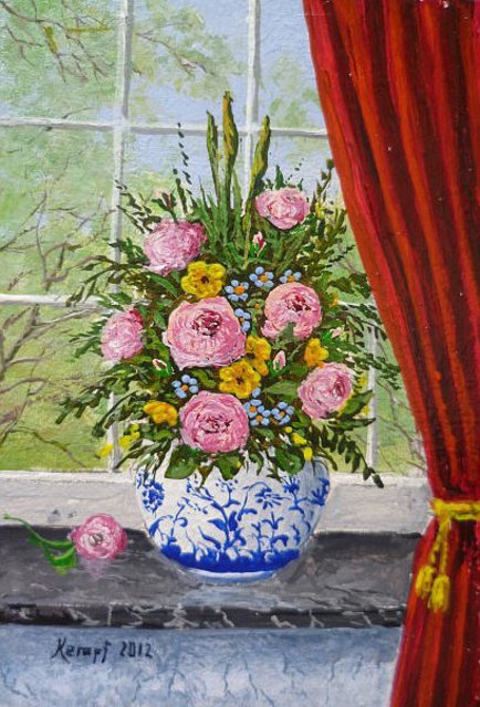 Vase mit Rosen