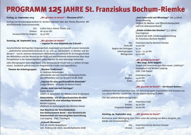 125 Jahre St. Franziskus BochumRiemke