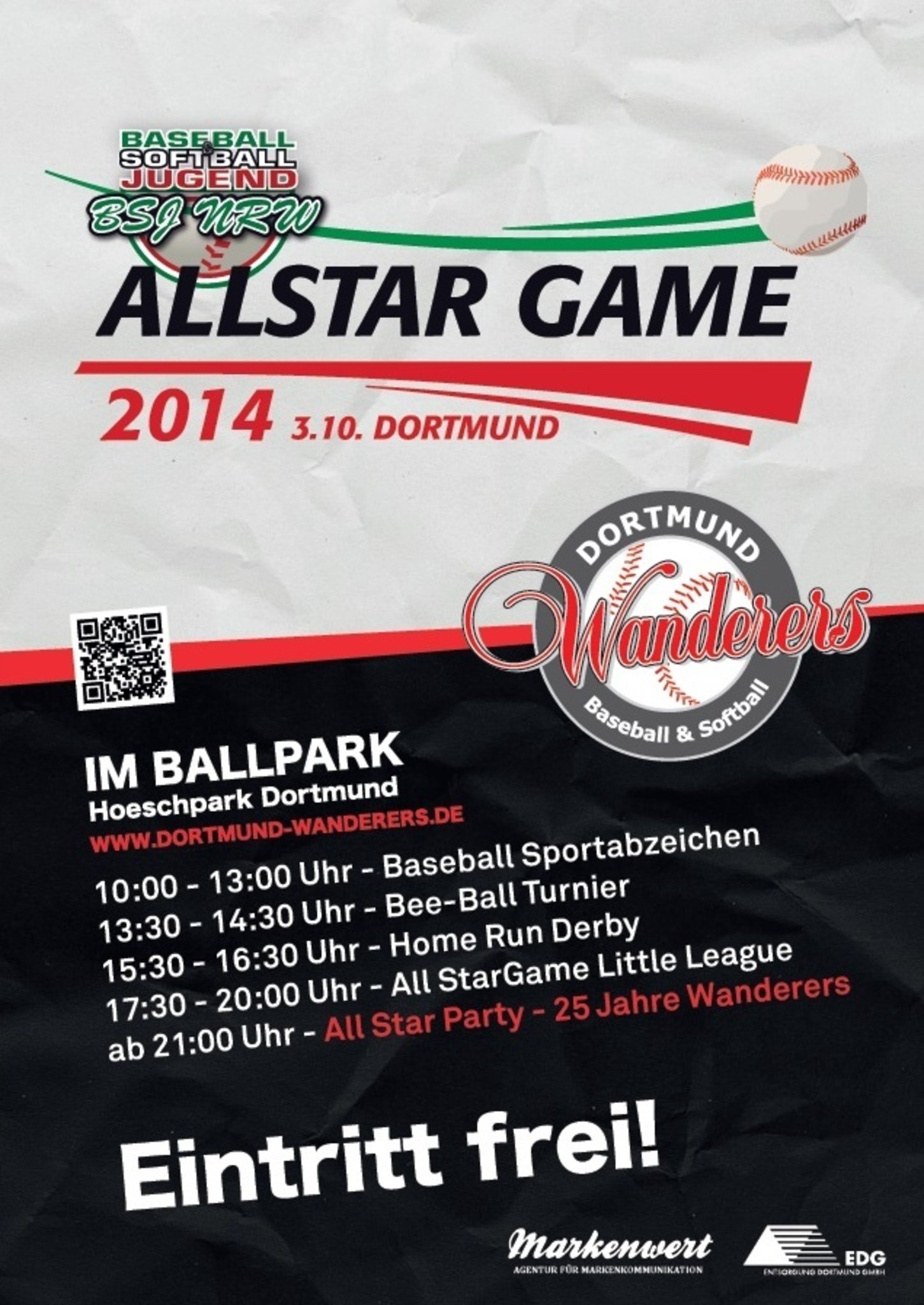 Langer Tag des BaseballNachwuchses und '25 Jahre Dortmund Wanderers'