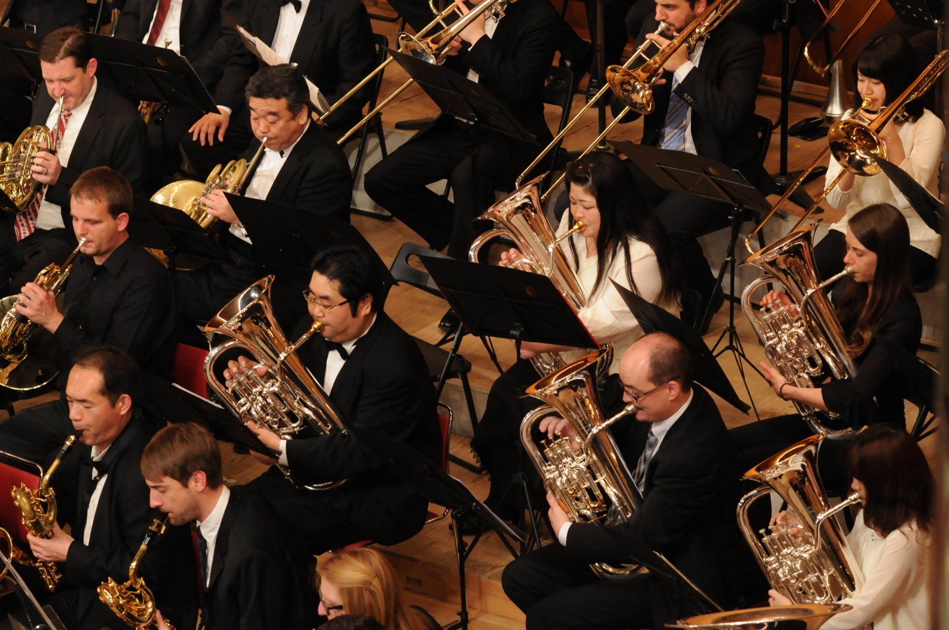 Die Omiya Wind Symphony und die westfälische Bläserphilharmonie Westfalen Winds beim JOINT CONCERT 2015 in Japan - Foto (c) Akira Inoue