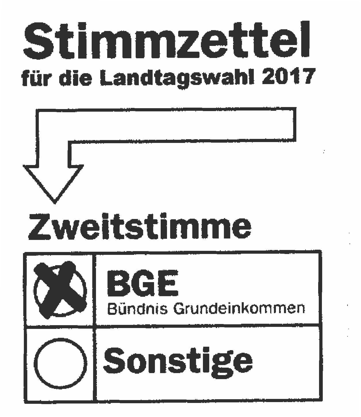 Die Zweitstimme für das BGE