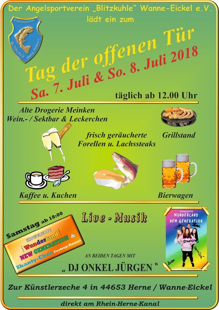 Angler laden ein zum Räucherfisch und guter Unterhaltung.