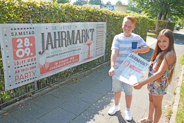 Fynn und Lili-Minou, das designierte Kinderprinzenpaar der Stadt Velbert, lädt alle Interessierten zum jecken Jahrmarkt am offenen Bürgerhaus BiLo, von-Humboldt-Straße 53, ein. Groß und Klein wird dort ein abwechslungsreiches Programm geboten.