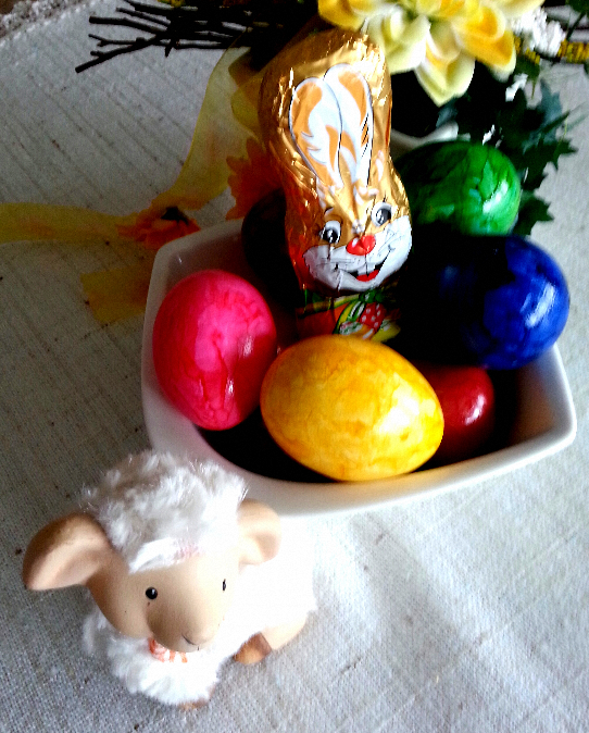 selbst zu mir kommt das Osterhäschen! :-)