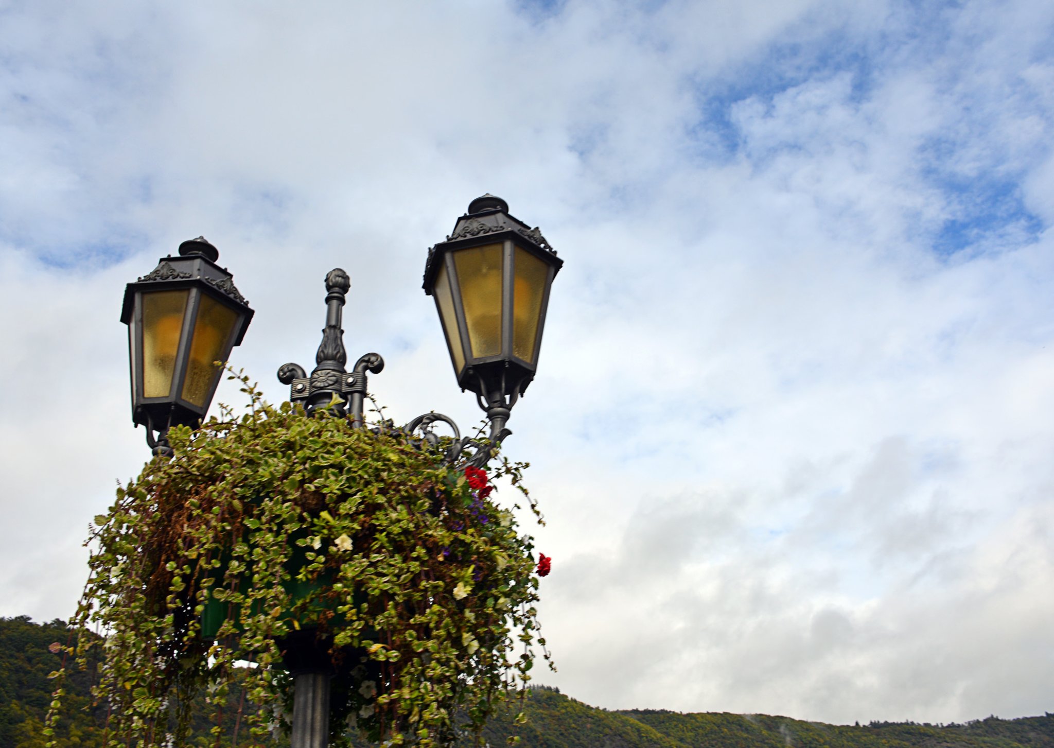 Laterne auf einer Moselbrücke