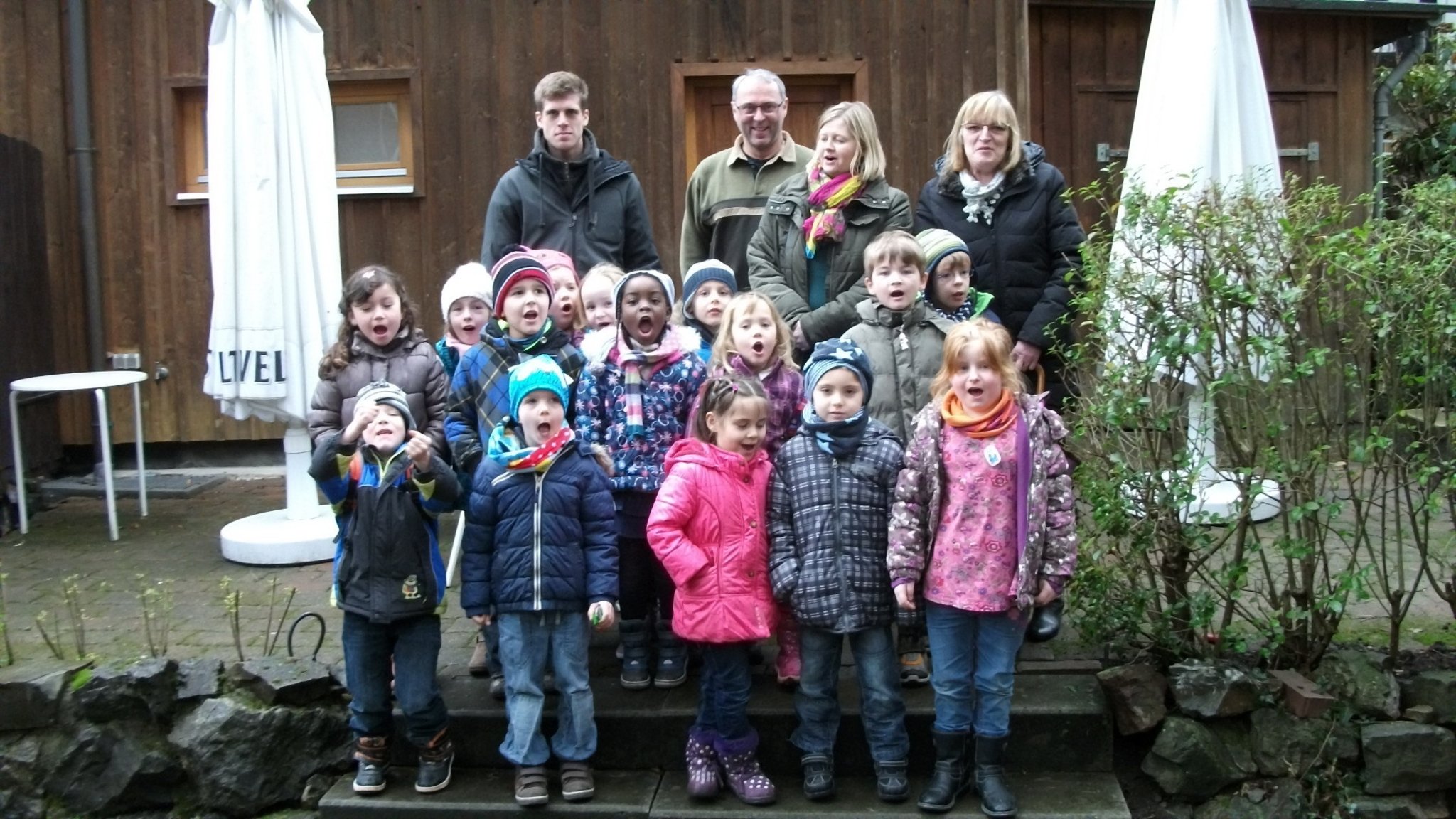 Gestern im Teufelsturm, die Kinder vom Kindergarten Sankt Paulus aus Menden