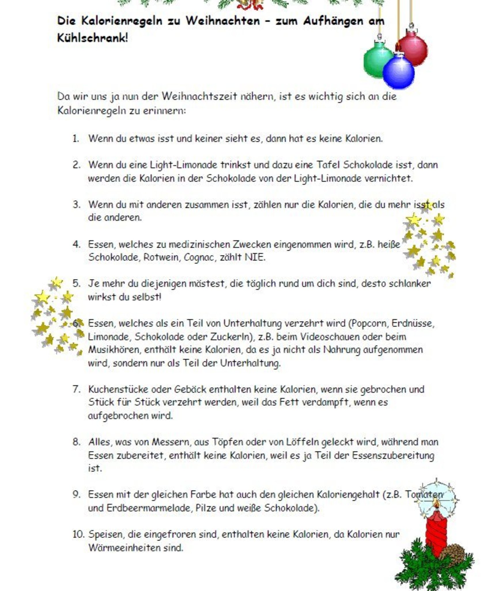 Weihnachten Und Die Lastigen Kalorien