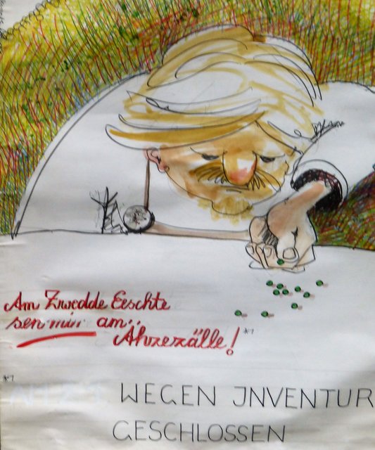 Plakat in einem Juweliergeschäft