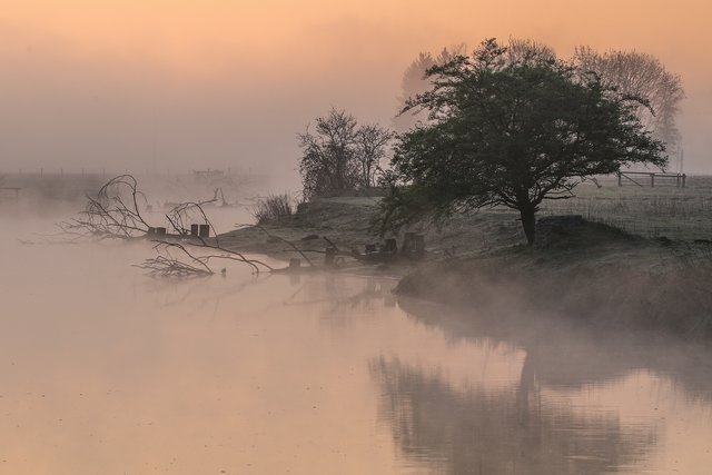Der Morgennebel steigt auf