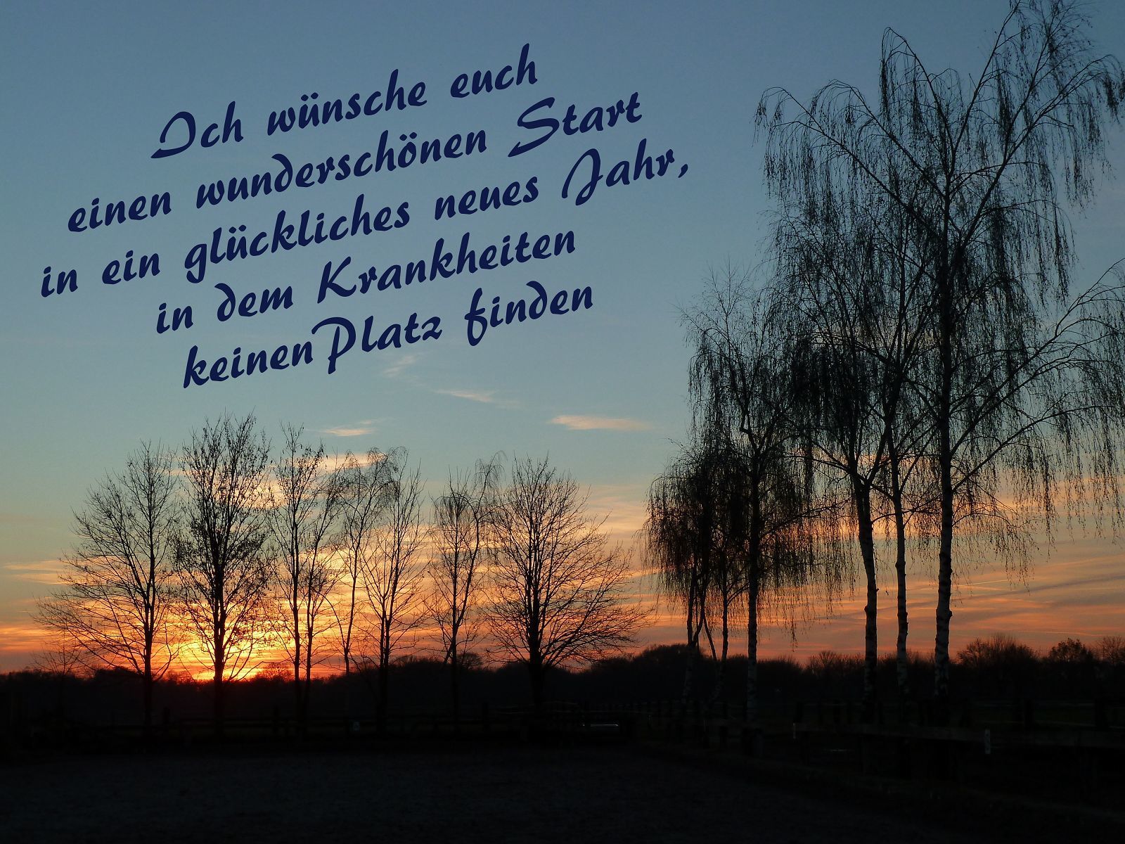 Gesundheit, Glück, Wohlergehen - alles Gute für 2018.