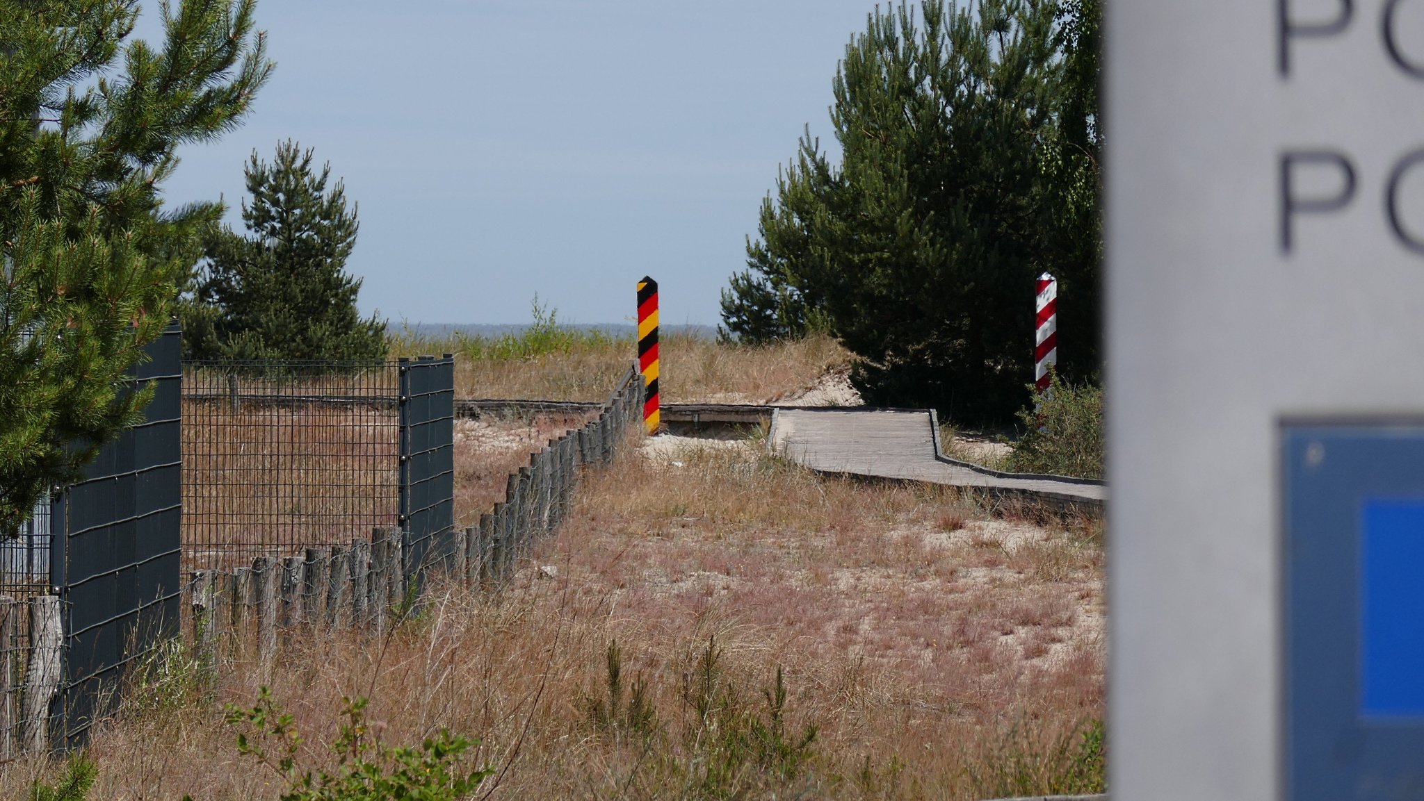 Deutschpolnische Grenze auf Usedom