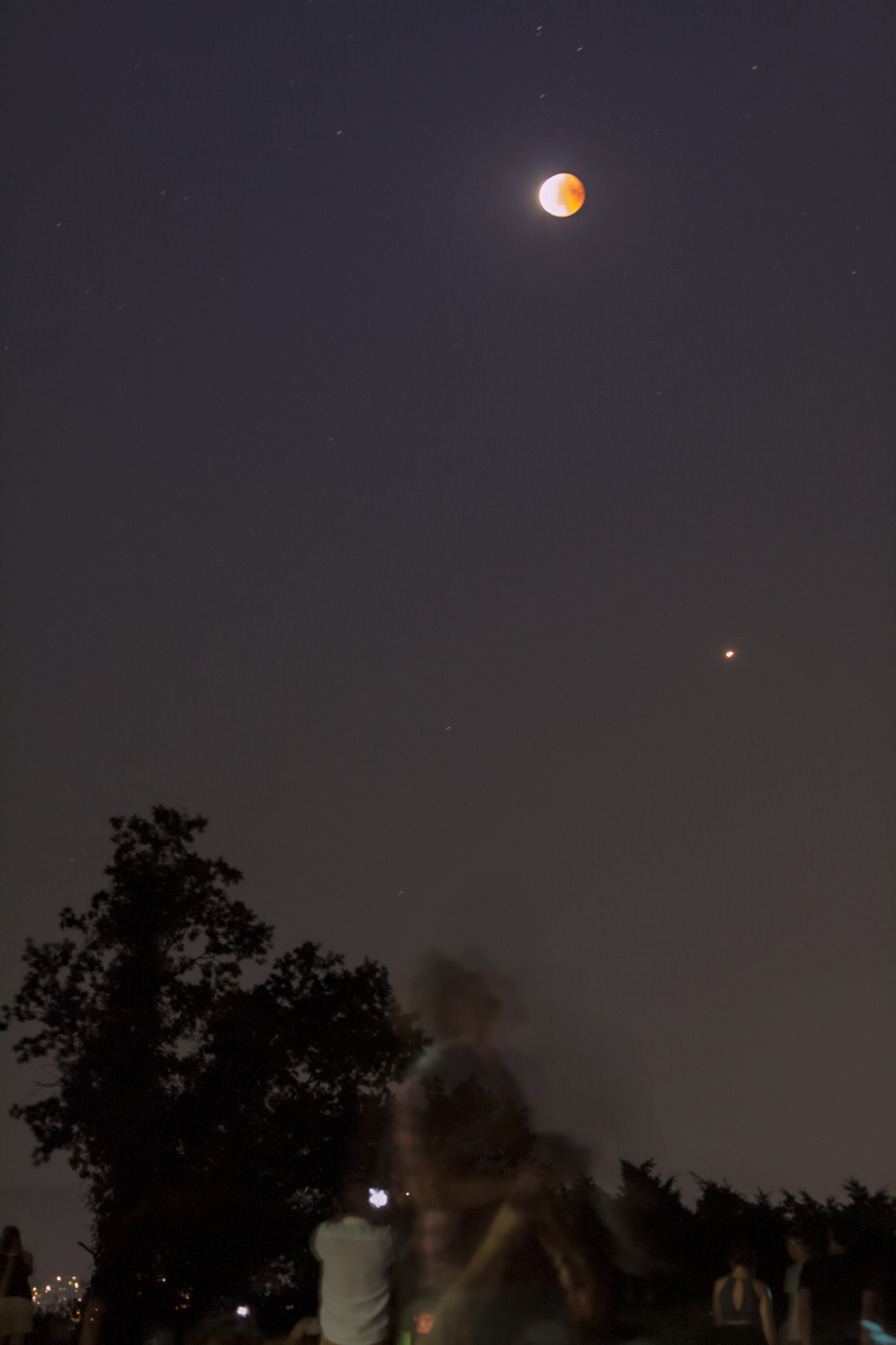 Am Tag der Mondfinsternis war es ebenso Interessant ,wie gespannt die Zuschauer an dem Spektakel anteil nahmen.