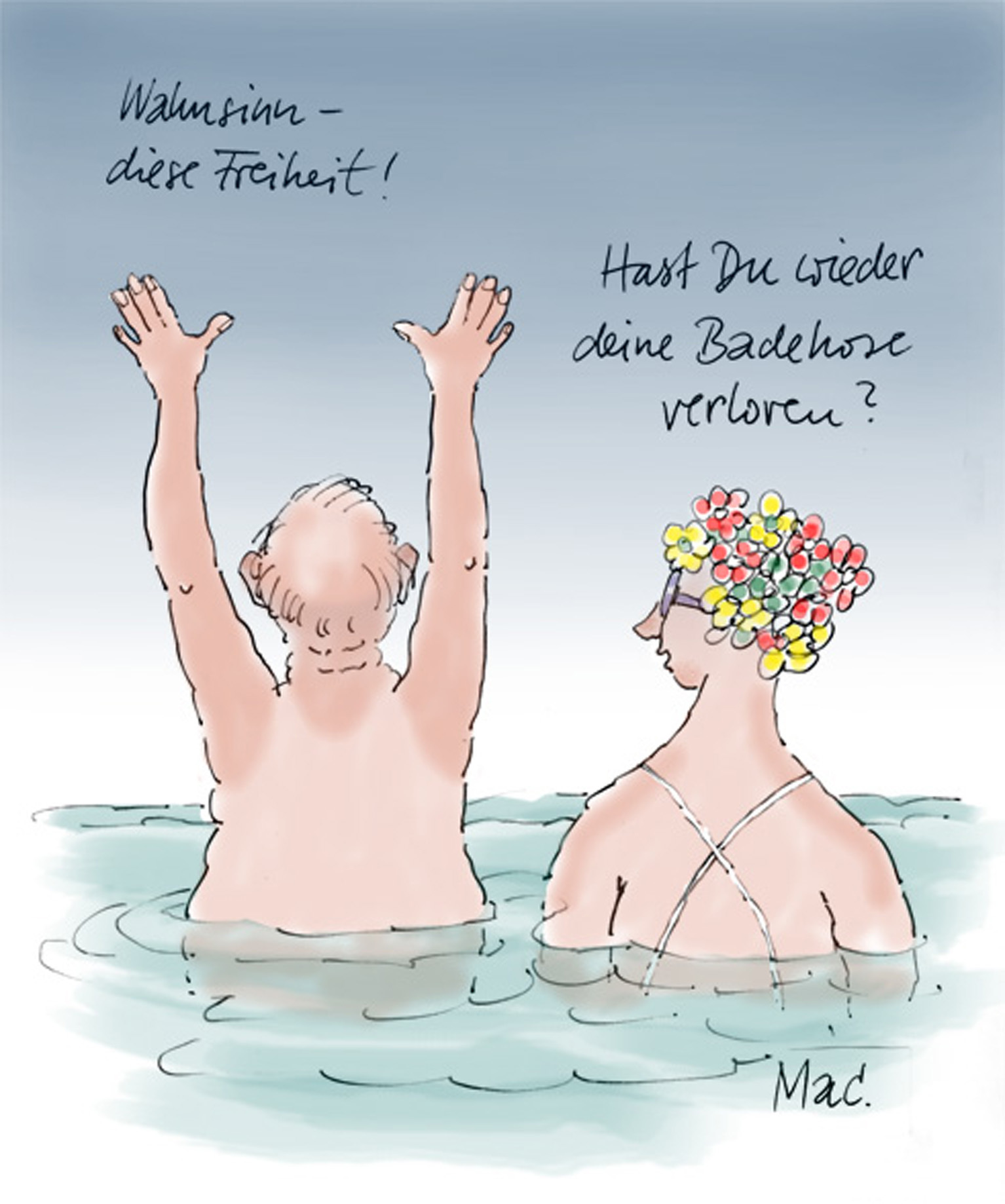 ... hier noch ein "aufgewärmter" Cartoon, passend zur Sommerzeit ...
