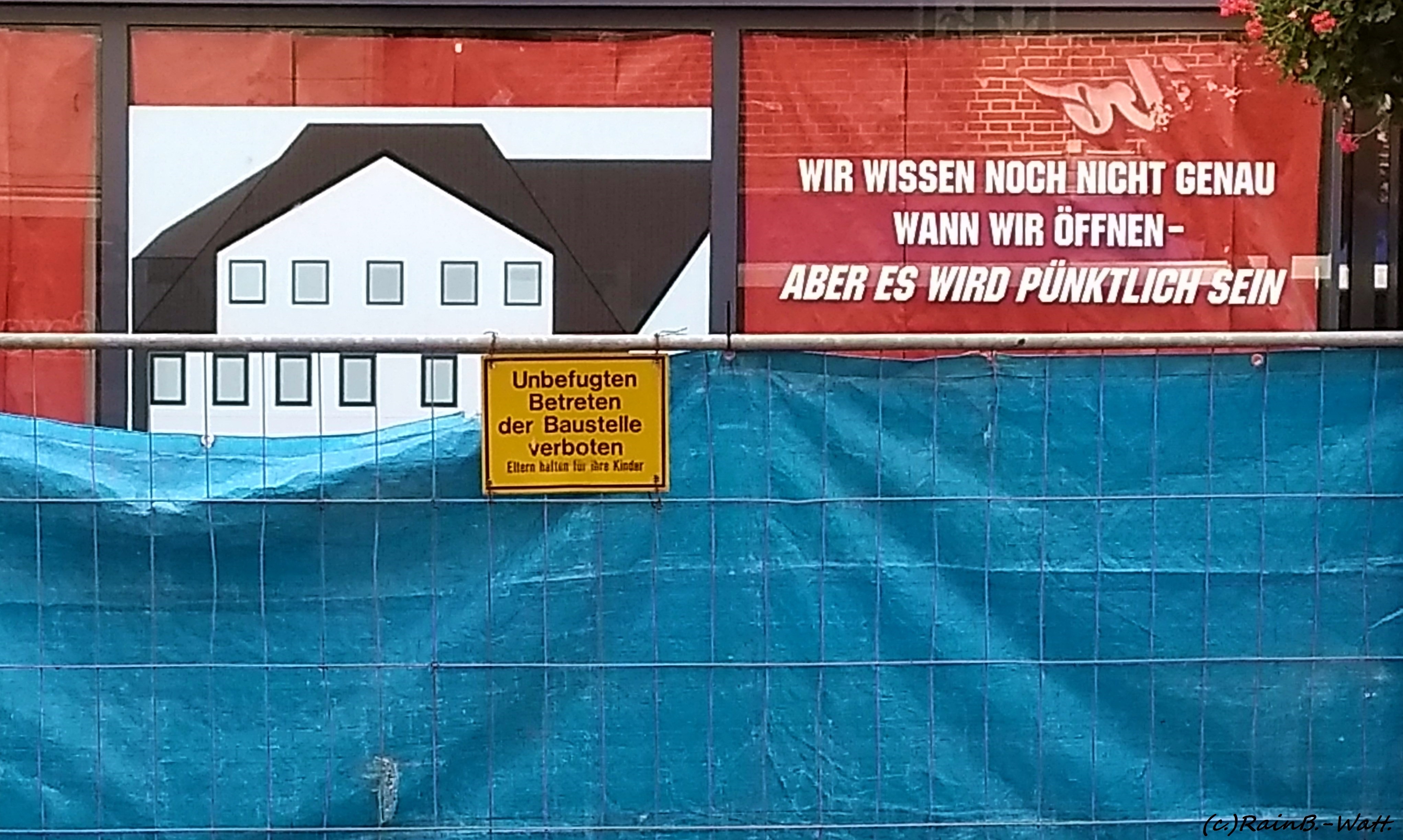 Jetzt weiß doch jeder genau, woran er ist! :-)) Handyfoto: Rainer Bresslein