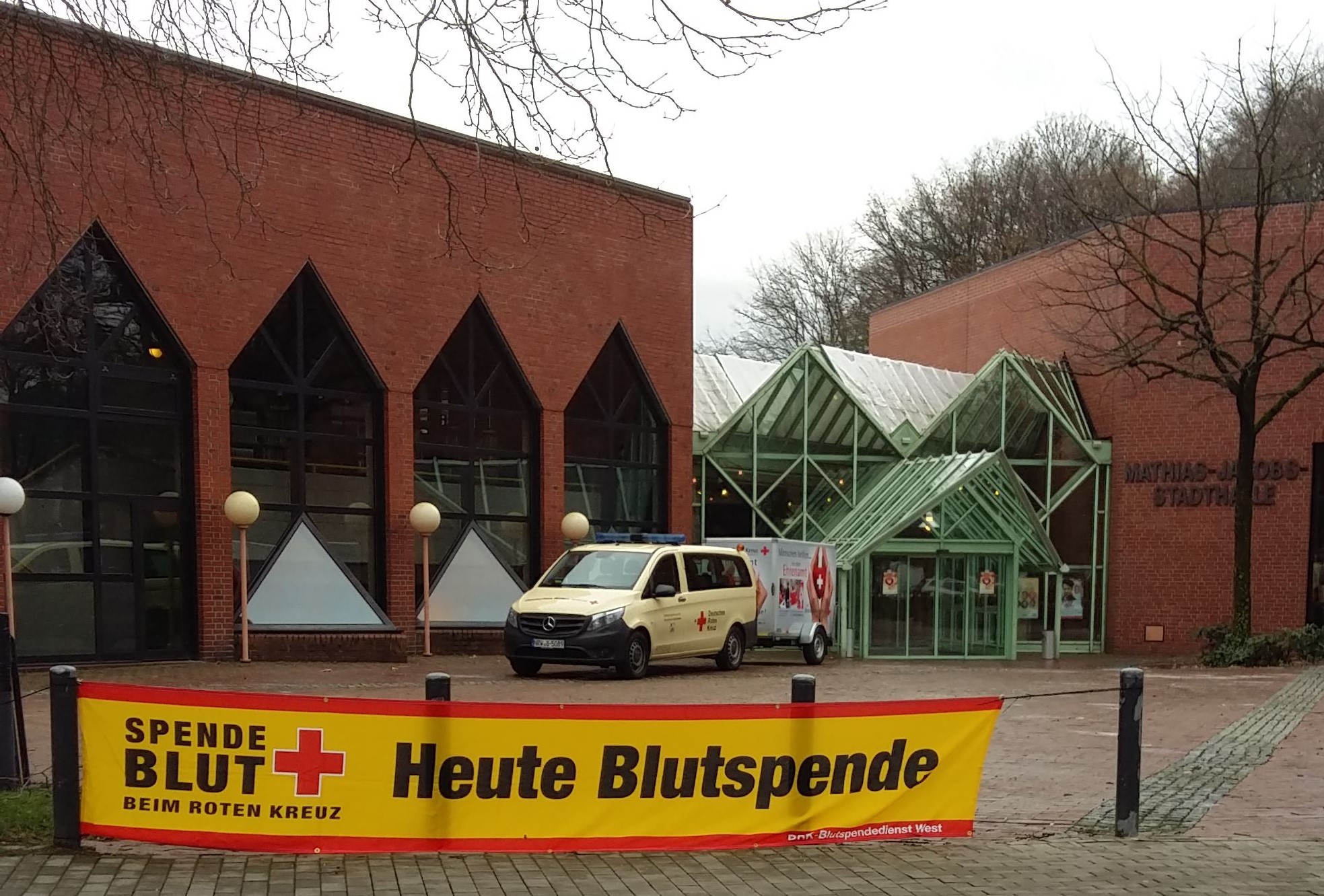 DRK Gladbeck; Erster Blutspendetermin 2019 - Montag, 14.01.2019 in der Zeit von 14 Uhr bis 19 Uhr in der Mathias Jakobs Stadthalle