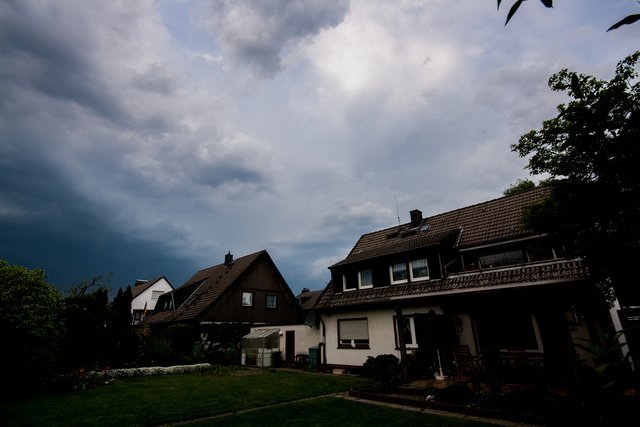 Schlecht Wetter über Kamen- Methler droht