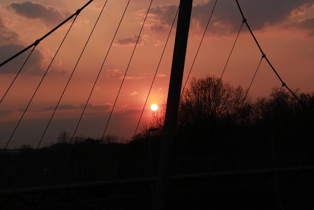 Die Goldengate des Ruhrgebiets 
Brücke am Westpark in Bochum 