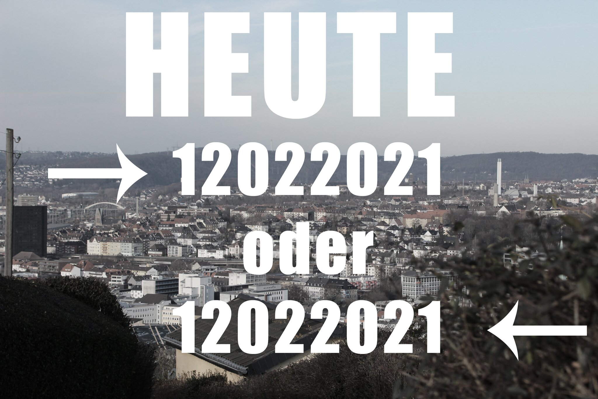 Nanu was haben wir denn heute für ein Datum? Na eines was in beide Leserichtungen funktioniert