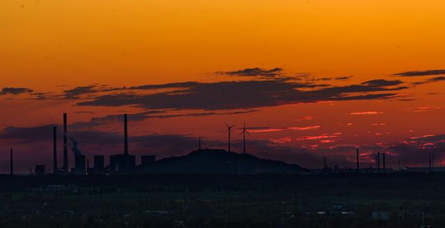 Sonenuntergang auf der Halde Hoheward
