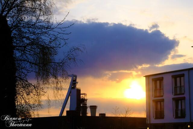 Zeche Schlägel und Eisen im Sonnenuntergang 