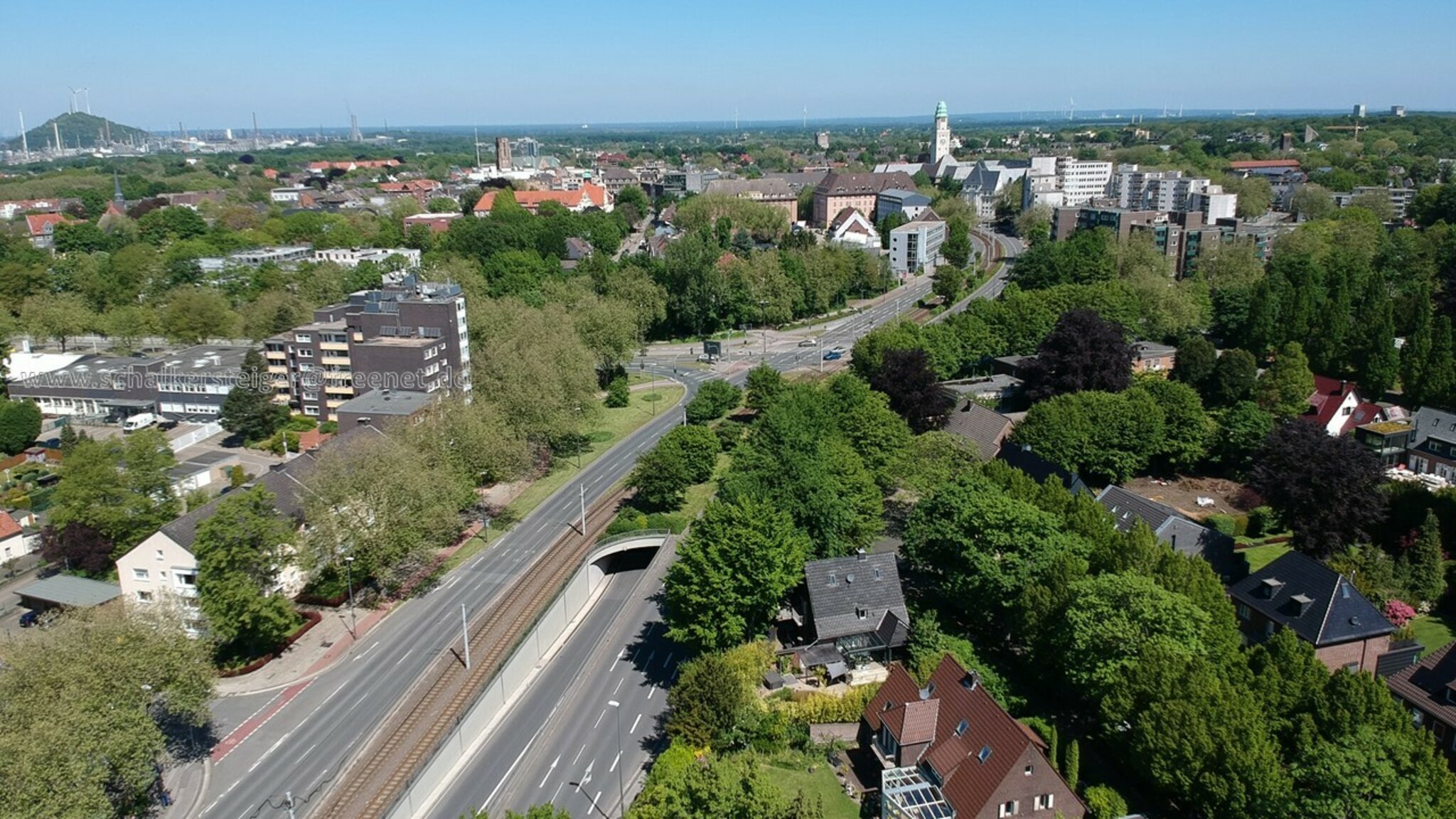Gelsenkirchen-Buer - Blickrichtung GE-Buer Zentrum