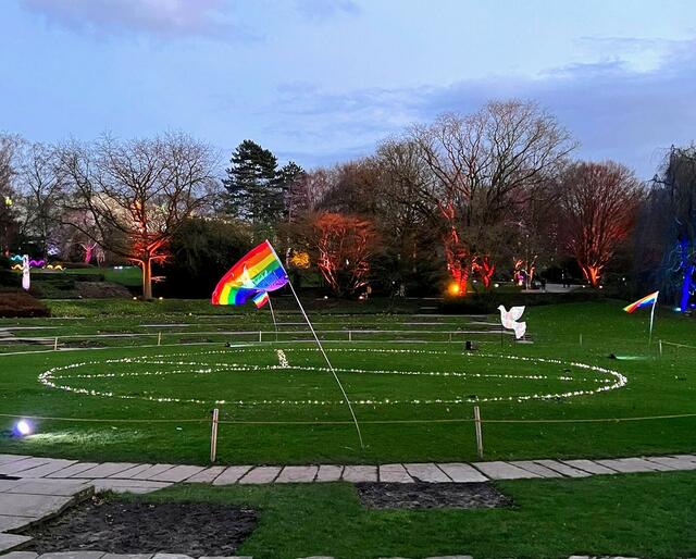 Für den Frieden im Essener Grugapark