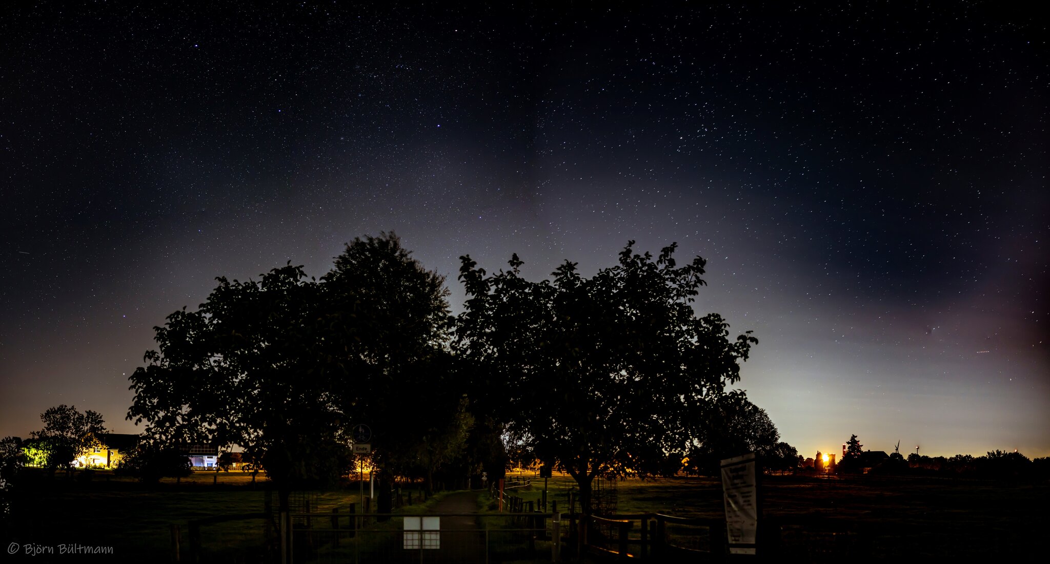 Nachthimmel über Ork in Voerde