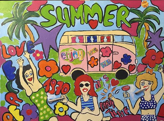 Karin Karius zeigt ihre bunten und fröhlichen Werke im Neuen Rathaus Menden (Sauerland - Die nächste Ausstellung ist ein Heimspiel: Die bekannte Mendenerin Karin Karius stellt ab Sonntag, 13. Oktober 2024  bis zum 19. November 2024 ihre Werke im
Ausstellungsfoyer des Neuen Rathauses aus.