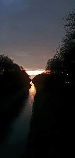 Die Emscher geht schlafen.