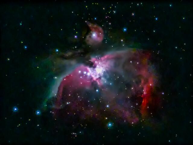 M42 Orionnebel 52°N 7°E März 08 2025
Smart Telescope N 114/450 eQuinox 2 | Foto: ©ingolfpreu 