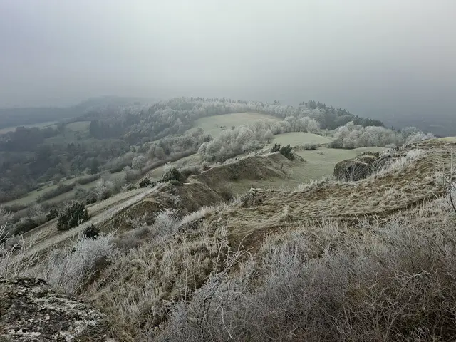 Oder vielleicht doch nur Ausblick von Schauburg bei Göppingen?! Auf jeden Fall kalt.