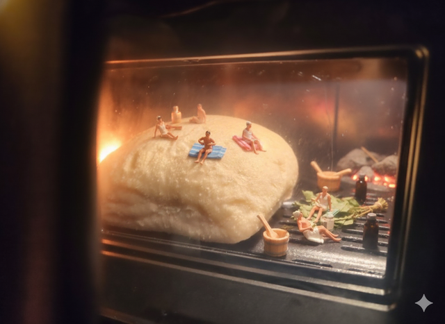 Eigentlich wollte ich nur Brötchen aufbacken, doch dann überraschte mich die KI. | Foto: mit Hilfe von Gemini erstellt