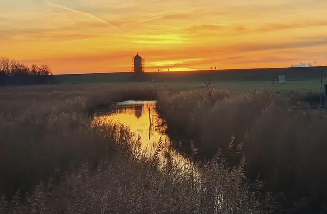 Was für eine Abendstimmung. Da wird der Leuchtturm ins rechte Licht gesetzt.  | Foto: Umbehaue 